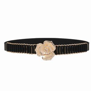Womens Skinny Elastic Belt For Dresses Stretch Thin Waist Belt With Rhinestone🙈